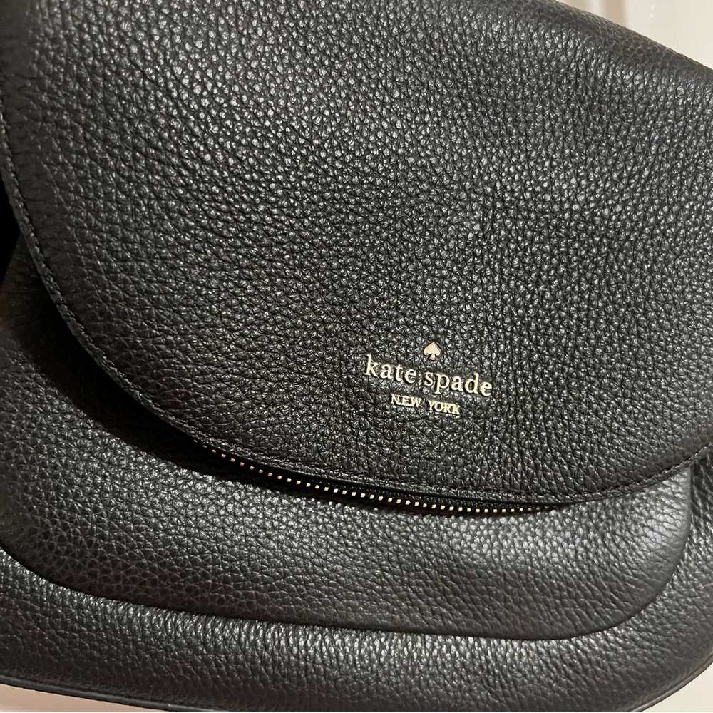 Kate Spade Black Pebbled Medium Convertible Crossbody / Shoulder Bag - Picture 3 of 8